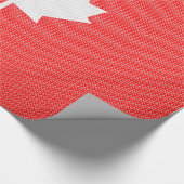 Knit Style Maple Leaf Knitting Motiv Geschenkpapier (Ecke)