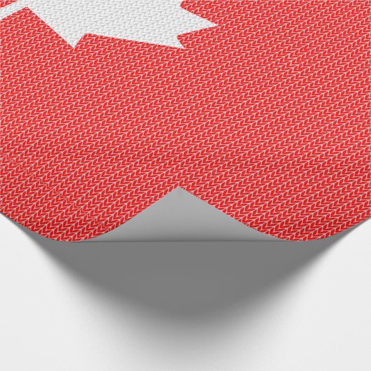 Knit Style Maple Leaf Knitting Motiv Geschenkpapier (Ecke)