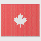 Knit Style Maple Leaf Knitting Motiv Geschenkpapier (Flach)