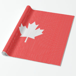 Knit Style Maple Leaf Knitting Motiv Geschenkpapier