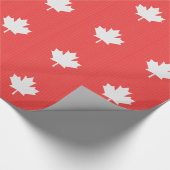 Knit Style Maple Leaf Knitting Motiv Geschenkpapier (Ecke)