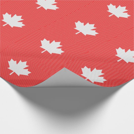 Knit Style Maple Leaf Knitting Motiv Geschenkpapier (Ecke)