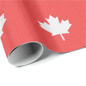 Knit Style Maple Leaf Knitting Motiv Geschenkpapier (Rolleneckpunkt)
