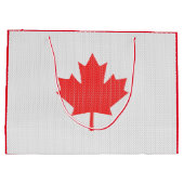 Knit Style Maple Leaf Knitting Motiv Große Geschenktüte (Rückseite)