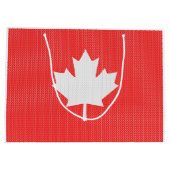 Knit Style Maple Leaf Knitting Motiv Große Geschenktüte (Rückseite)