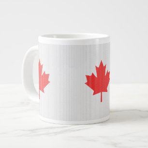 Knit Style Maple Leaf Knitting Motiv Jumbo-Tasse