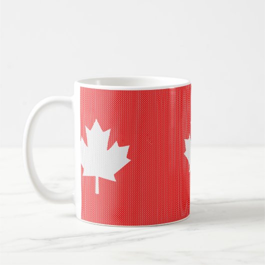 Knit Style Maple Leaf Knitting Motiv Kaffeetasse (Links)