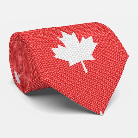 Knit Style Maple Leaf Knitting Motiv Krawatte (Gerollt)