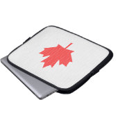 Knit Style Maple Leaf Knitting Motiv Laptopschutzhülle (Vorne Knopf)