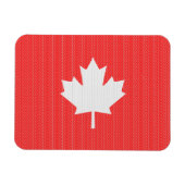 Knit Style Maple Leaf Knitting Motiv Magnet (Horizontal)