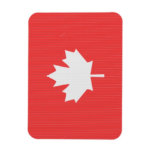 Knit Style Maple Leaf Knitting Motiv Magnet (Vertikal)