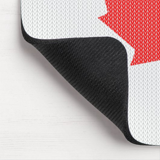 Knit Style Maple Leaf Knitting Motiv Mousepad (Ecke)