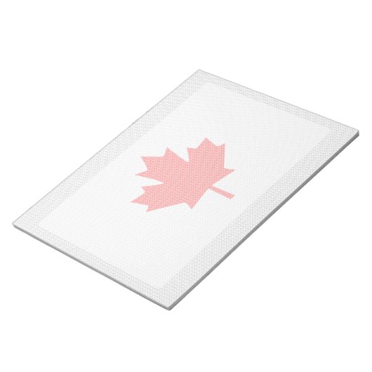 Knit Style Maple Leaf Knitting Motiv Notizblock (angewinkelt)