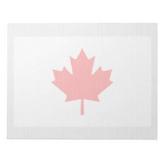 Knit Style Maple Leaf Knitting Motiv Notizblock