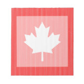 Knit Style Maple Leaf Knitting Motiv Notizblock (Vorderseite)
