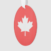 Knit Style Maple Leaf Knitting Motiv Ornament (Vorderseite)