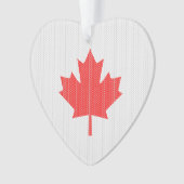 Knit Style Maple Leaf Knitting Motiv Ornament (Vorderseite)