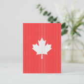 Knit Style Maple Leaf Knitting Motiv Postkarte (Stehend Vorderseite)