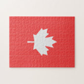Knit Style Maple Leaf Knitting Motiv Puzzle (Horizontal)