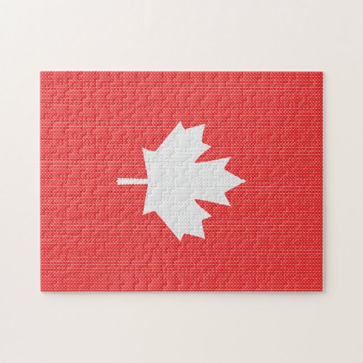 Knit Style Maple Leaf Knitting Motiv Puzzle (Horizontal)