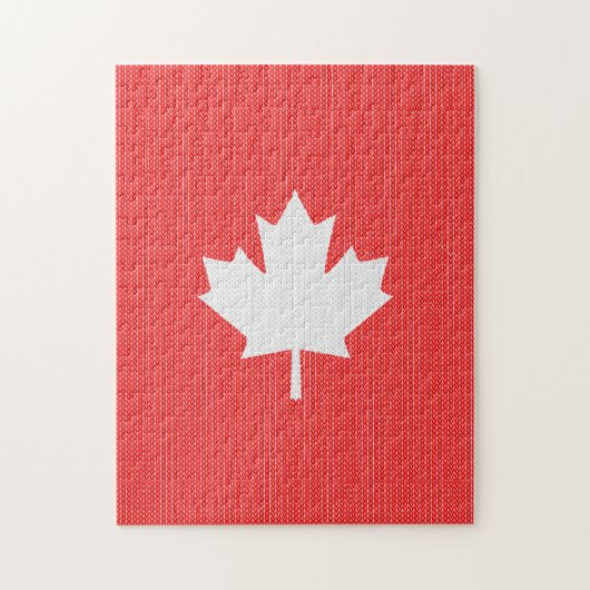 Knit Style Maple Leaf Knitting Motiv Puzzle (Vertikal)