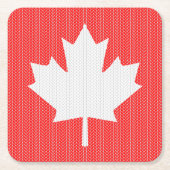 Knit Style Maple Leaf Knitting Motiv Rechteckiger Pappuntersetzer (Vorderseite)