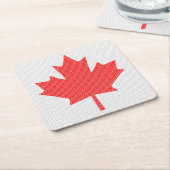 Knit Style Maple Leaf Knitting Motiv Rechteckiger Pappuntersetzer (angewinkelt)