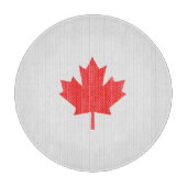 Knit Style Maple Leaf Knitting Motiv Schneidebrett (Vorderseite)