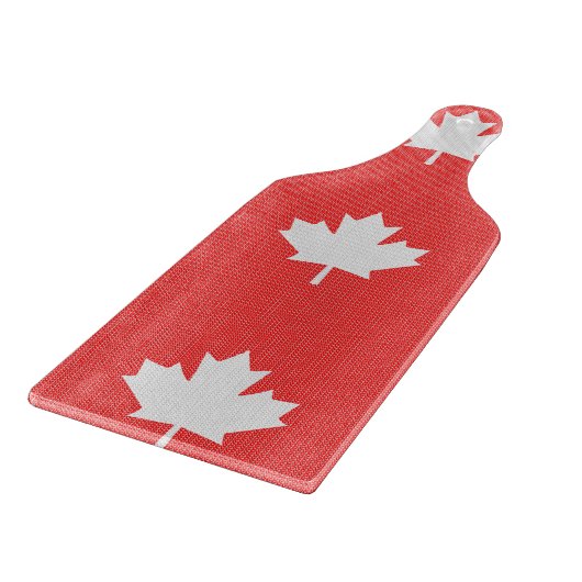 Knit Style Maple Leaf Knitting Motiv Schneidebrett (Ecke)