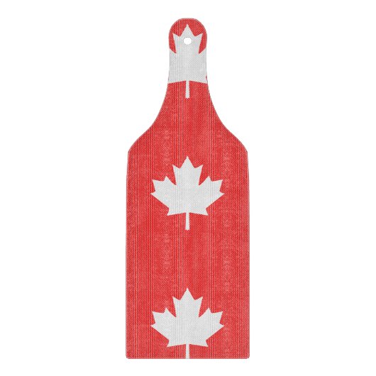 Knit Style Maple Leaf Knitting Motiv Schneidebrett (Vorderseite)