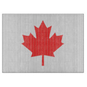 Knit Style Maple Leaf Knitting Motiv Schneidebrett (Vorderseite)