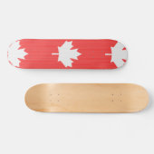 Knit Style Maple Leaf Knitting Motiv Skateboard (Horizontal)