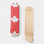 Knit Style Maple Leaf Knitting Motiv Skateboard (Vorderseite)