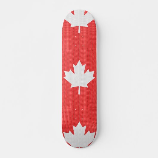 Knit Style Maple Leaf Knitting Motiv Skateboard (Vorne)
