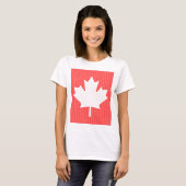 Knit Style Maple Leaf Knitting Motiv T-Shirt (Vorne ganz)