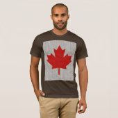 Knit Style Maple Leaf Knitting Motiv T-Shirt (Vorne ganz)