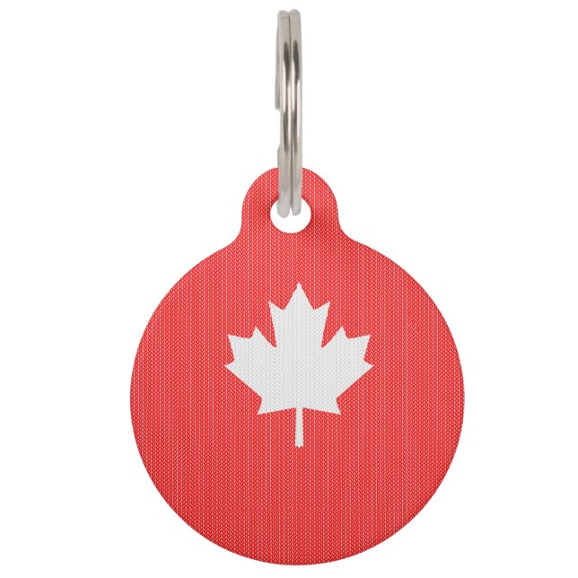Knit Style Maple Leaf Knitting Motiv Tiermarke (Vorderseite)
