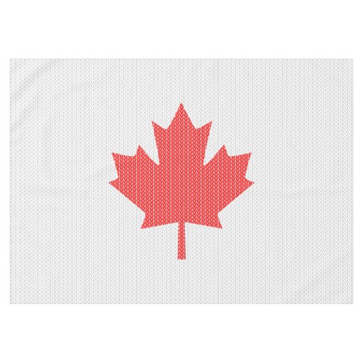 Knit Style Maple Leaf Knitting Motiv Tischdecke (Vorderseite (Horizontal))