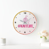#KNITLIFE Wall Clock Große Wanduhr (Zuhause)
