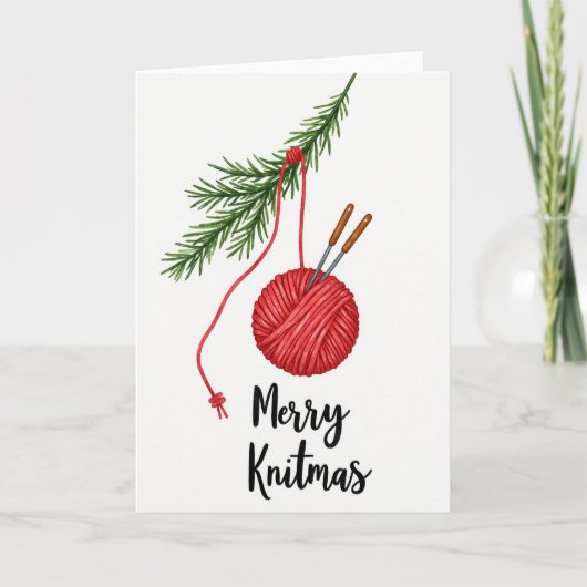 Knitmas Christmas Knitting Card Karte (Vorderseite)