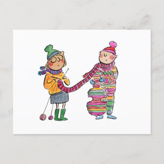 Knitted Cello Postkarte