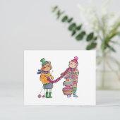 Knitted Cello Postkarte (Stehend Vorderseite)