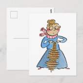 Knitted Cello Postkarte (Vorne/Hinten)