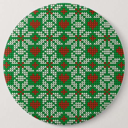 Knitted Christmas pattern Button (Vorderseite)