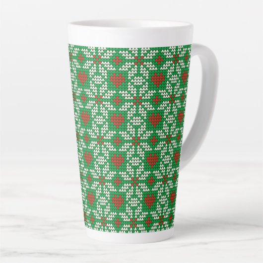 Knitted Christmas pattern Milchtasse (Rechte Ecke)