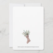 KNITTED CHRISTMAS STRUMPF MIT GRÜNTÖNEN PARTY EINLADUNG (Rückseite)