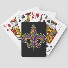 KNITTED LOOK MARDI GRAS FLEUR DE LIS SPIELKARTEN