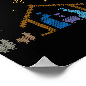 Knitted Nativity Christmas Sweater Christian Jesus Poster (Ecke)