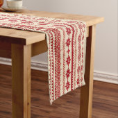 Knitted-Pattern look Nordic folk art style Kurzer Tischläufer (Beispiel)