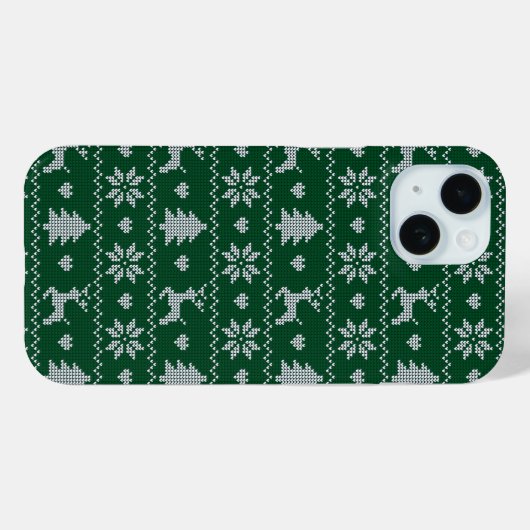 Knitted seamless Christmas pattern Case-Mate iPhone Hülle (Rückseite (Horizontal))